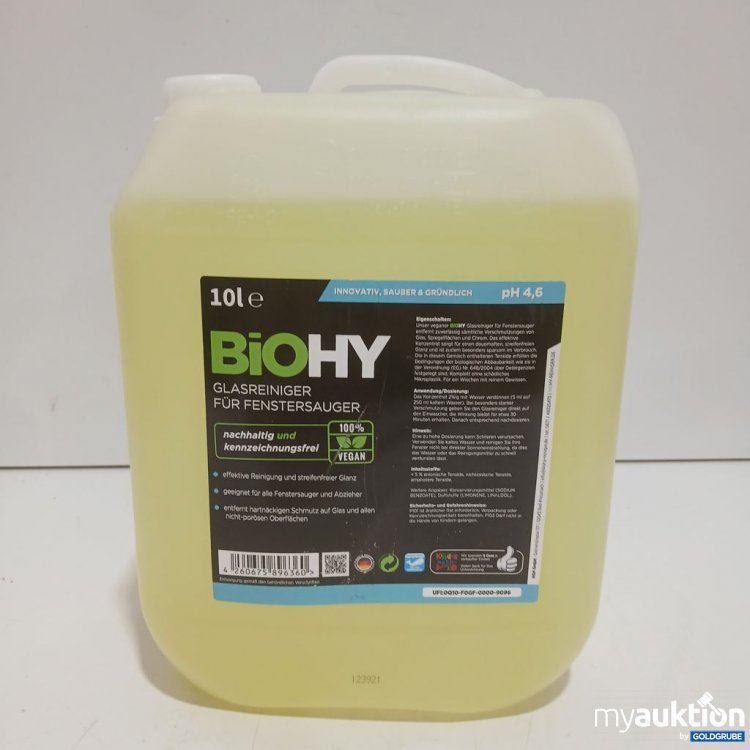 Artikel Nr. 984330 Artikel Nr. 984330: BiOHY Glasreiniger für Fenstersauger 10 l