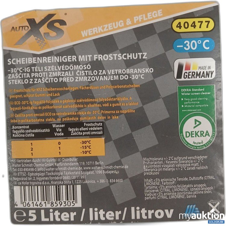 Artikel Nr. 998330: Auto XS Scheibenreiniger mit Frostschutz 5L 