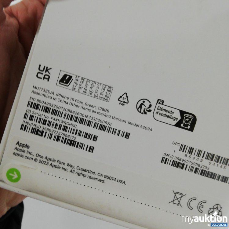Artikel Nr. 385331 Artikel Nr. 385331: Apple IPhone 15 Plus 128GB