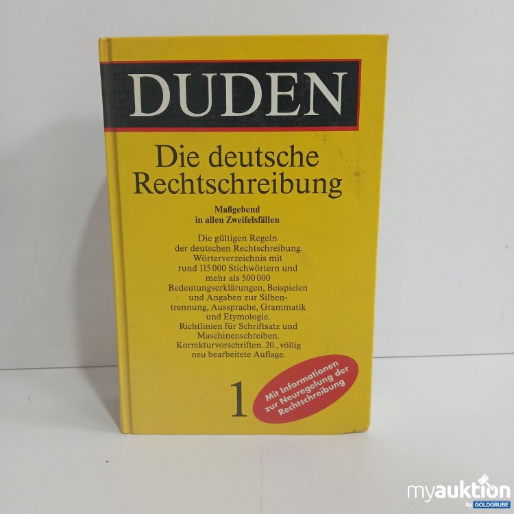 Artikel Nr. 397331 Artikel Nr. 397331: Duden Die deutsche Rechtschreibung 1