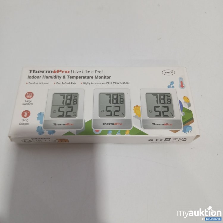Artikel Nr. 847331 Artikel Nr. 847331: ThermoPro Indoor Humidity & Temperature Monitor 3 Stück