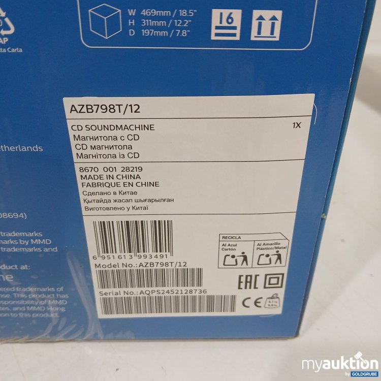 Artikel Nr. 916331: Philips CD Soundmachine 12W AZB798T/12 