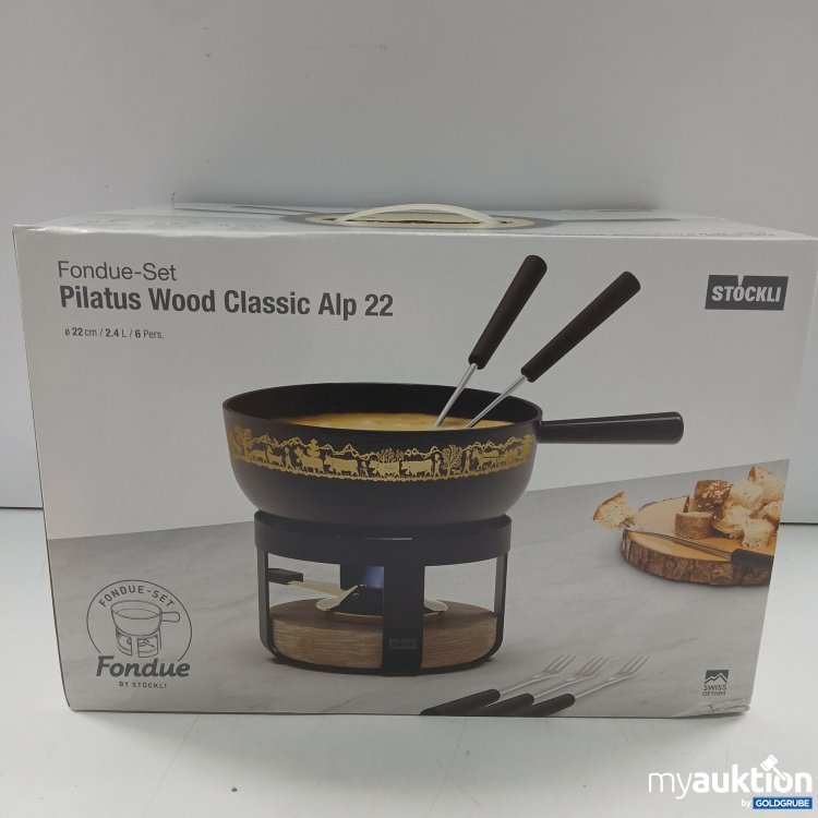 Artikel Nr. 921331: Stockli Fondue Set Pilatus Wood Classic Alp 22 ø22/2.4l/6 Per.