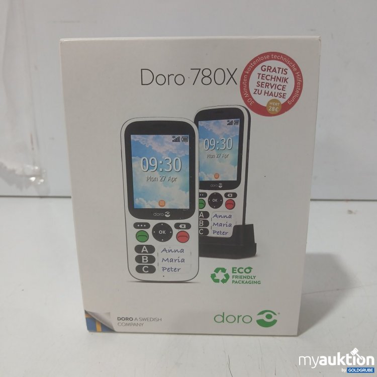 Artikel Nr. 942331: Doro 780X Mobiltelefon Schwarz/Weiß