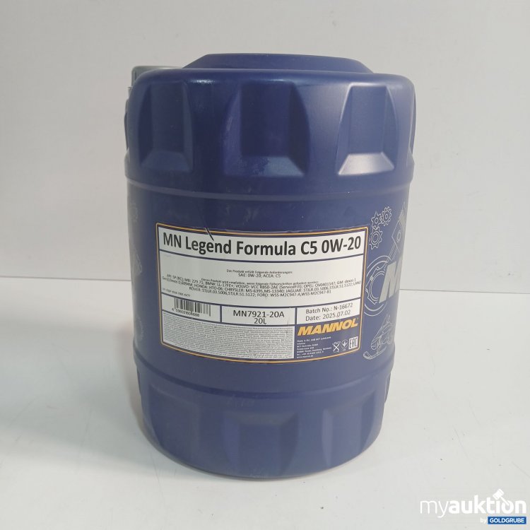 Artikel Nr. 961331 Artikel Nr. 961331: Mannol MN Legend Formula C5 0W-20 20l