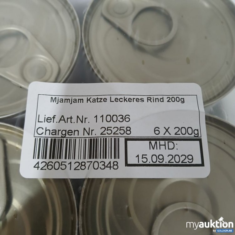 Artikel Nr. 978331: Mjamjam Katze Leckeres Rind 6x200g