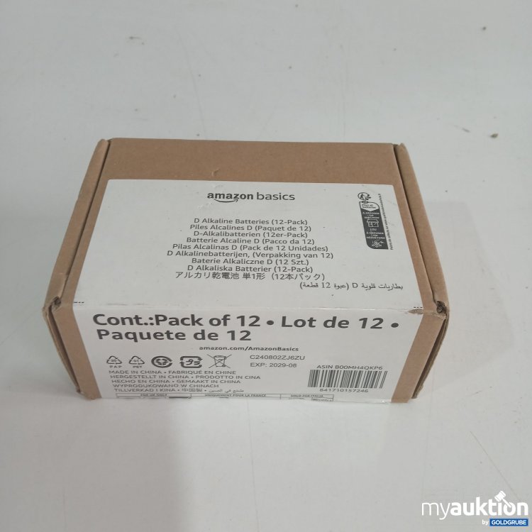Artikel Nr. 809332: Amazon basics D Alkaline Batteries 12Pack