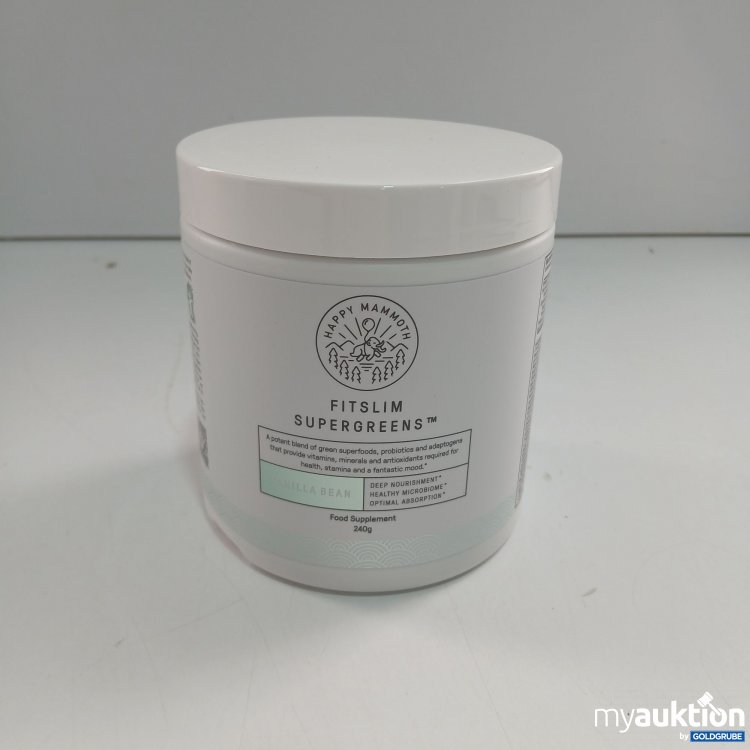 Artikel Nr. 815332: Happy Mammoth Fitslim Supergreens Vanilla Bean 240g