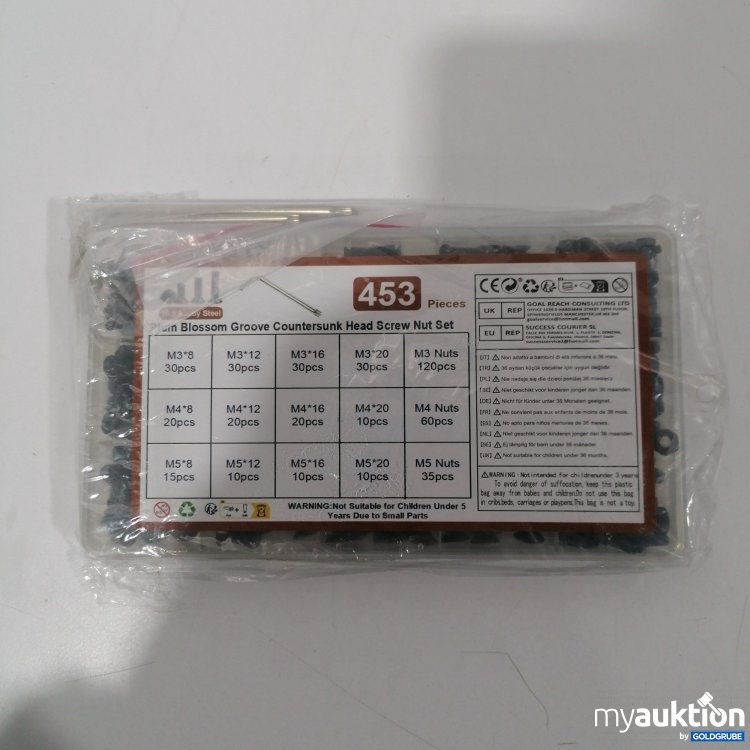 Artikel Nr. 895332: Plum Blossom Groove Countersunk Head Screw Nut Set 453Stk