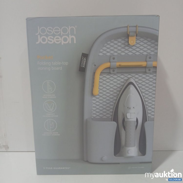 Artikel Nr. 995332: Joseph Joseph Pocket Faltbares Tisch-Bügelbrett grau/gelb Maße aufgeklappt 90x33cm  