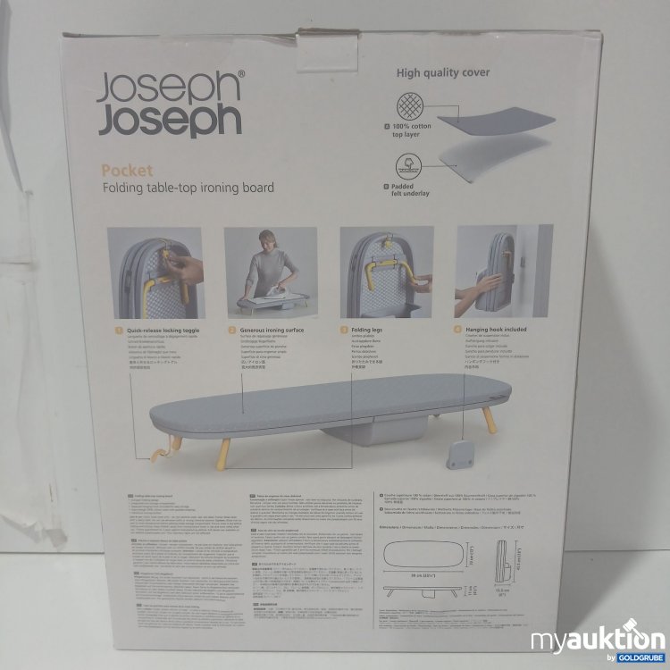 Artikel Nr. 995332: Joseph Joseph Pocket Faltbares Tisch-Bügelbrett grau/gelb Maße aufgeklappt 90x33cm  