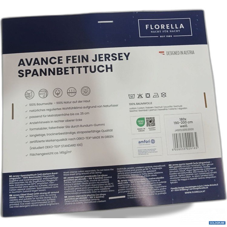Artikel Nr. 445333: Florella Avance Fein Jersey Spannbetttuch, ca 180×190-200cm