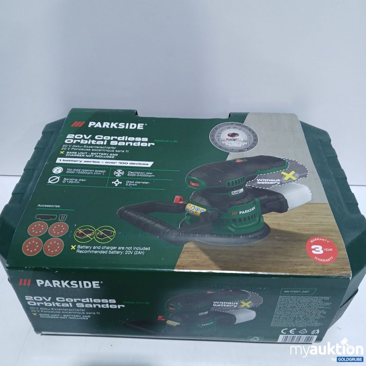 Artikel Nr. 890333: Parkside 20V Cordless Orbital Sander 