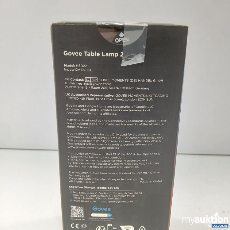 Artikel Nr. 921333: Govee Table Lamp 2 Model:6022