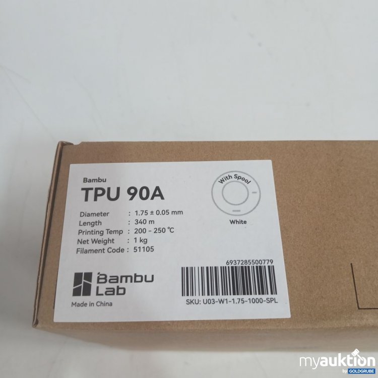 Artikel Nr. 996333: Bambu Lab TPU 90A Filament 1,75mm 1kg white