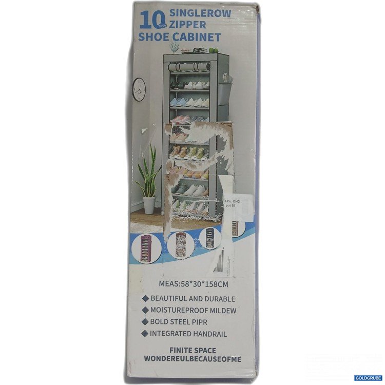 Artikel Nr. 446334 Artikel Nr. 446334: 10 Layers Singlerow Zipper Shoe Cabinet 58x30x158cm