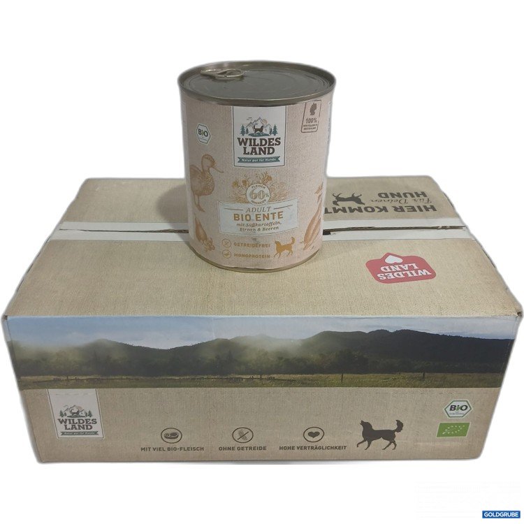 Artikel Nr. 460335: Wildes Land Hundefutter Adult Bio Ente 6x800g 