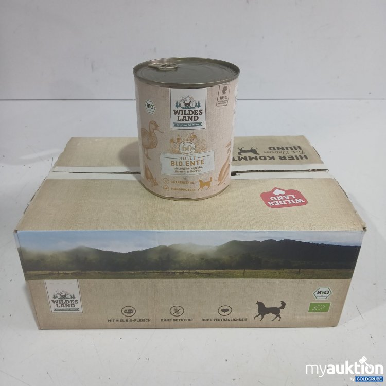 Artikel Nr. 460335: Wildes Land Hundefutter Adult Bio Ente 6x800g 