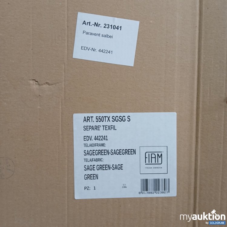 Artikel Nr. 876335 Artikel Nr. 876335: Fiam Paravent salbei 231041