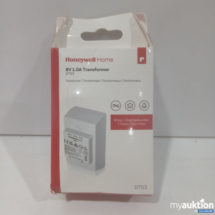 Artikel Nr. 873336 Artikel Nr. 873336: Honeywell Home 8V 1.0A Transformer D753