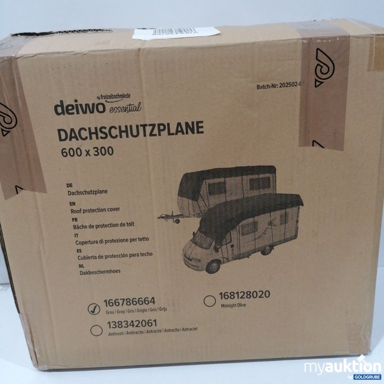 Artikel Nr. 875336: Deiwo Dachschutzplane Wohnwagen 600x300 Grau