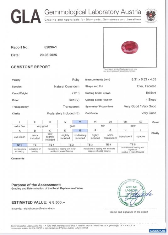 Artikel Nr. 904336: Ruby Natural Corundum 2.013ct