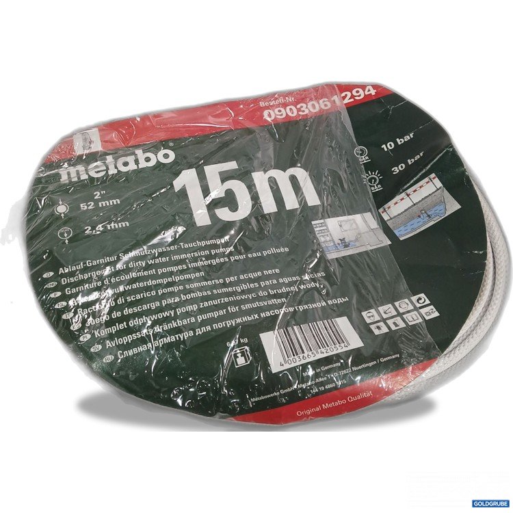 Artikel Nr. 920336: Metabo Ablauf Garnitur Schmutzwasser-Tauchpumpe 15m 