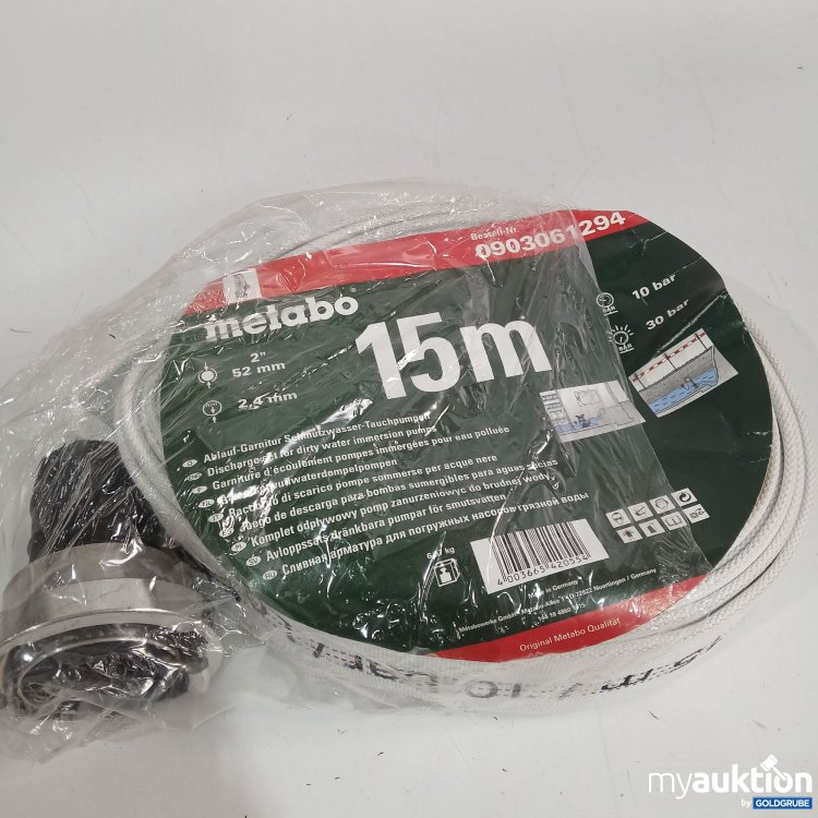 Artikel Nr. 920336: Metabo Ablauf Garnitur Schmutzwasser-Tauchpumpe 15m 
