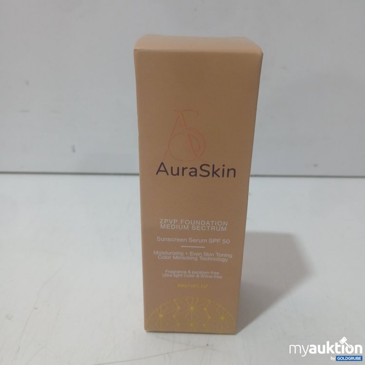 Artikel Nr. 466337 Artikel Nr. 466337: AuraSkin ZPVP Foundation Medium Spectrum Sunscreen Serum SPF 50 30 g