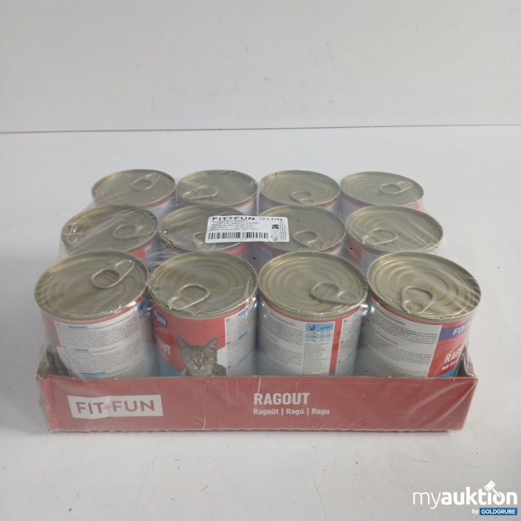 Artikel Nr. 958337: Fit+Fun Katzenfutter Ragout mit Seelachs 12x415g 