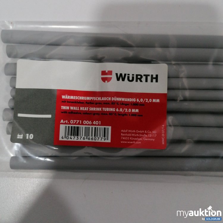 Artikel Nr. 441338: Würth Wärmeschrumpfschlauch Dünnwandig 6,0/2mm  06771006401