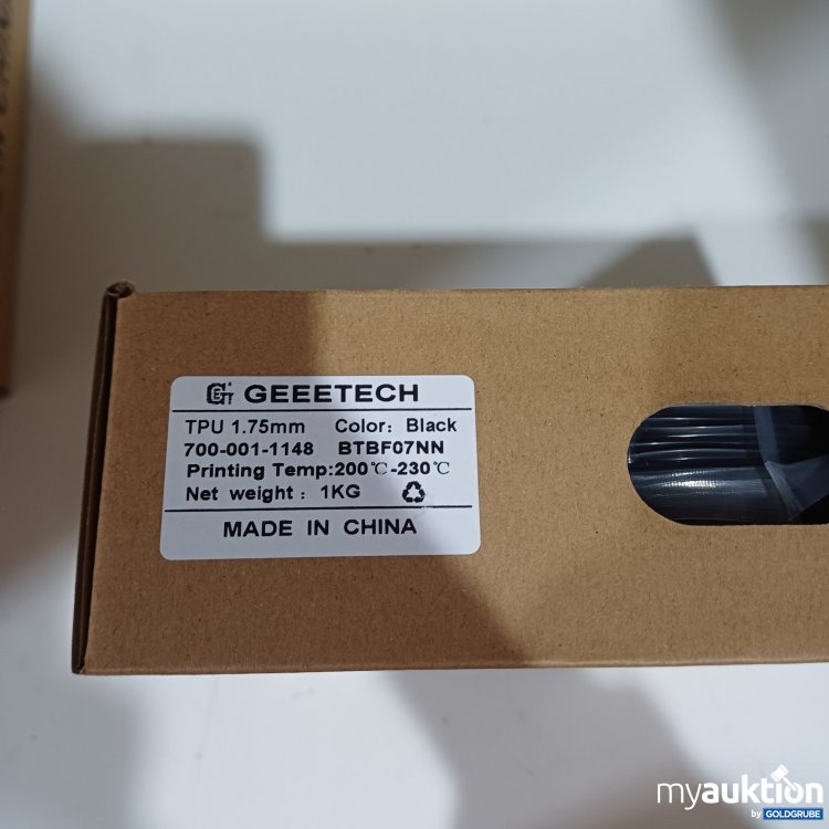 Artikel Nr. 467338 Artikel Nr. 467338: GEEETECH 3D Printer Filament TPU 1,75 mm 1 kg Black