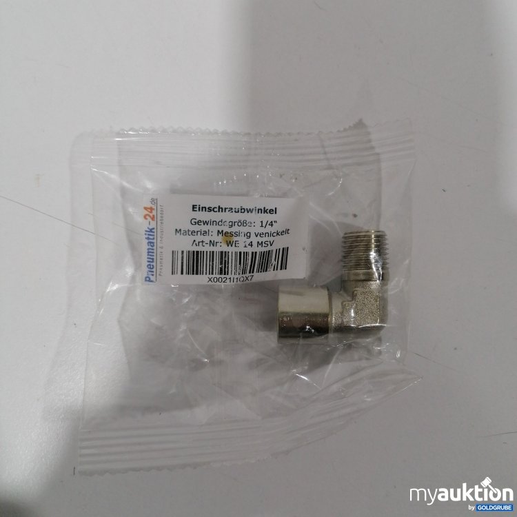 Artikel Nr. 893338: Pneumatik Einschraubwinkel 1/4 