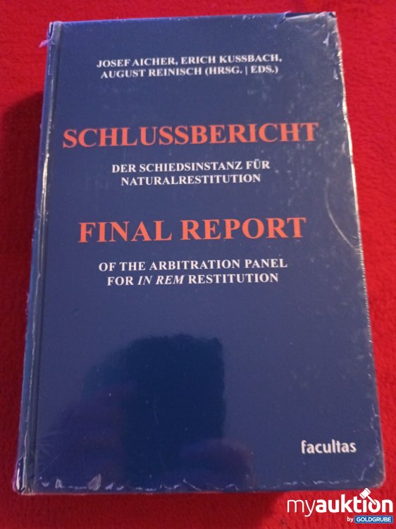 Artikel Nr. 927338: Originalverpackt, Schlussbericht der Schiedsinstanz für Naturalrestitution
