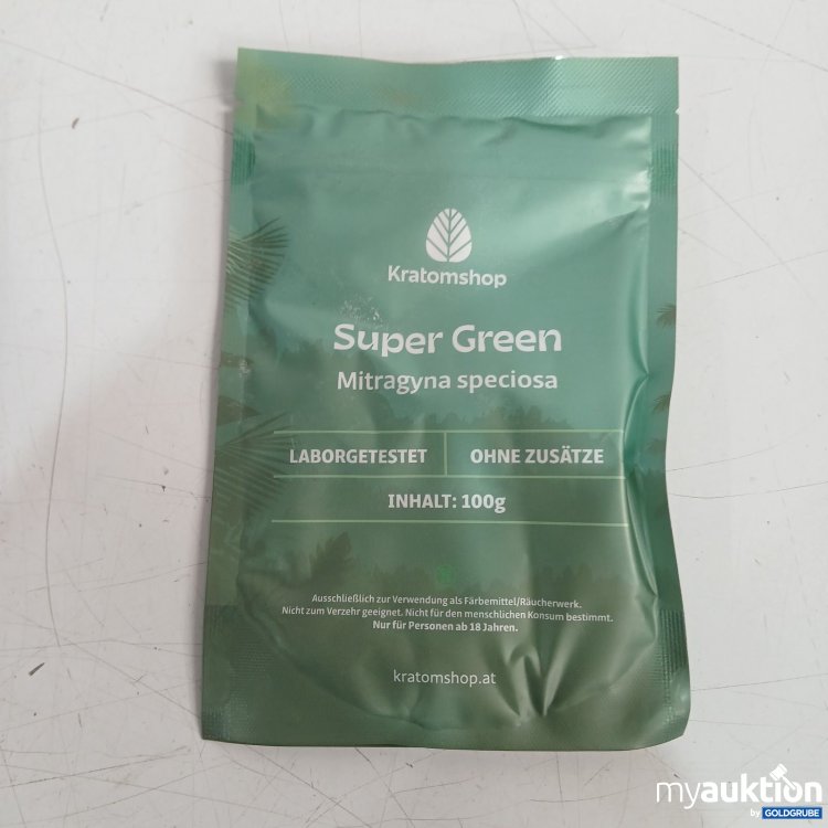 Artikel Nr. 935338 Artikel Nr. 935338: Kratomshop Super Green Mitragyna speciosa 100 g