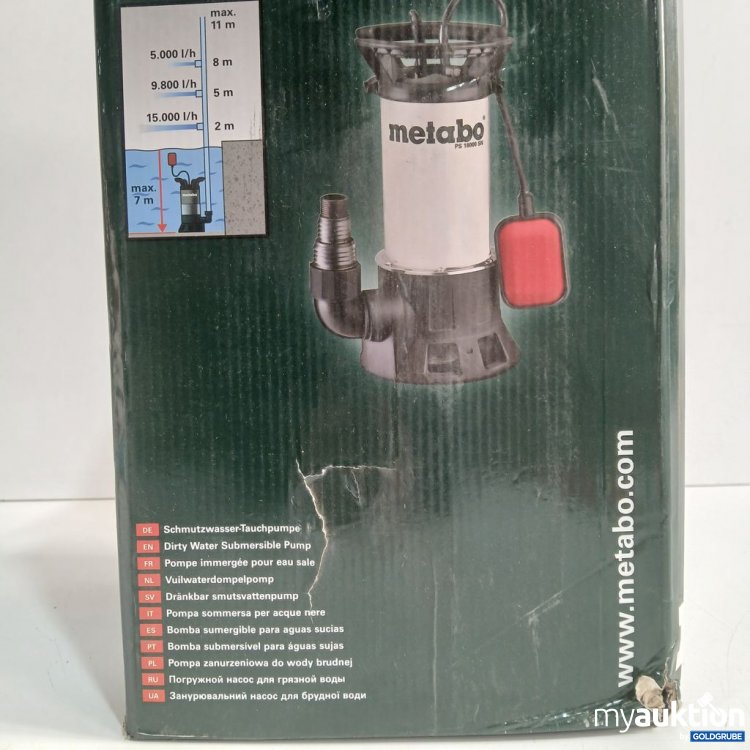 Artikel Nr. 442339: Metabo Schmutzwasser-Tauchpumpe PS18000SN