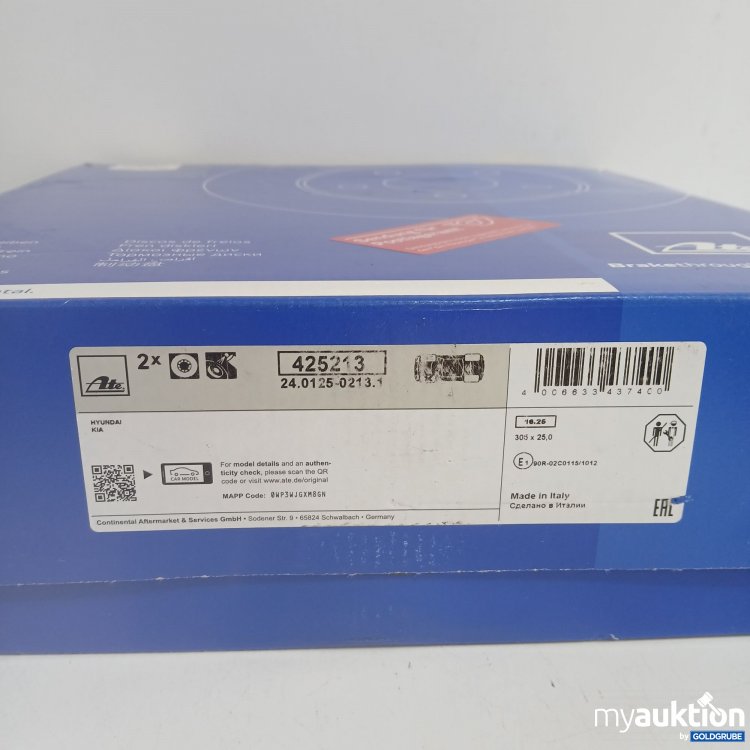 Artikel Nr. 866339: Ate Bremsscheiben Hyundai Kia 425213 24.0125-0213.1 
