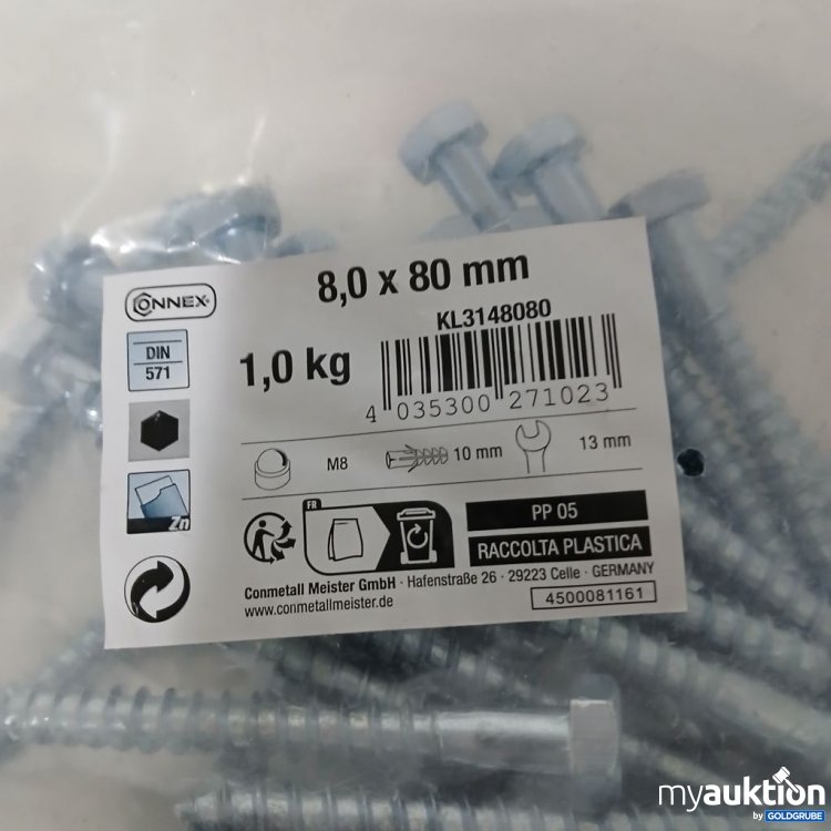 Artikel Nr. 913339: Connex Schrauben 8,0 x 80 mm