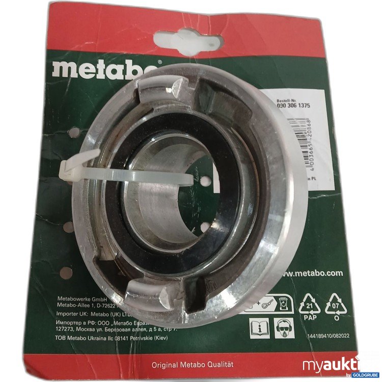 Artikel Nr. 920339: Metabo Blindkupplung C=2" 1 1/2" 