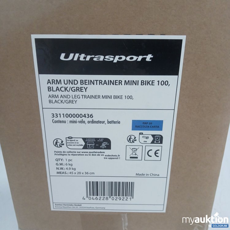 Artikel Nr. 461340: Ultrasport Arm & Beintrainer Mini Bike 100 black/grey 