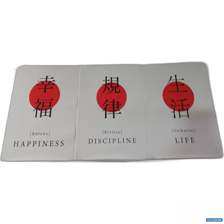 Artikel Nr. 964340: 3er set Japamische Zen Inspirations Schriften. 
Maße 30x20cm