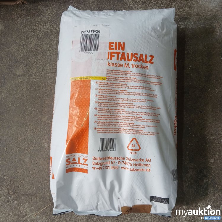 Artikel Nr. 991340 Artikel Nr. 991340: Stein Auftausalz Kornklasse M trocken 25kg