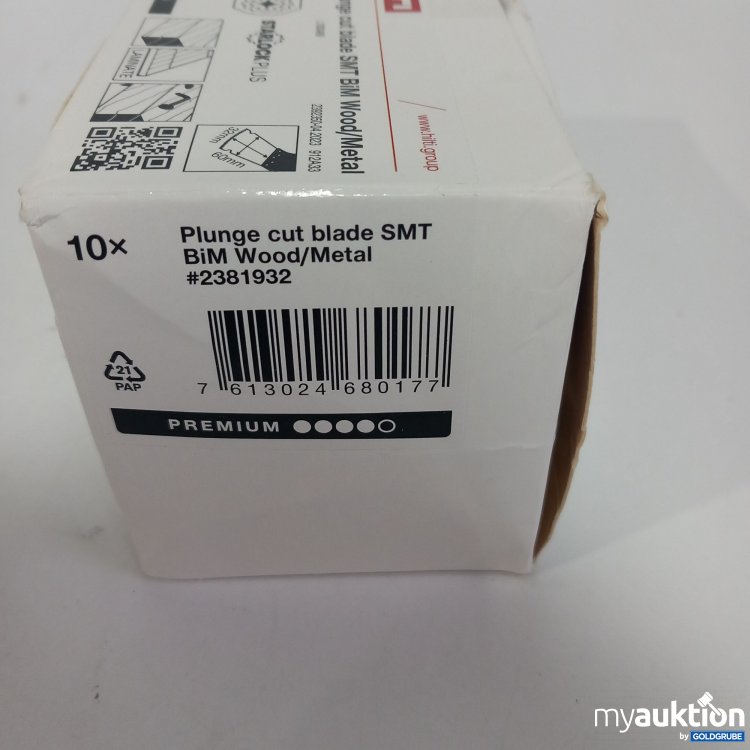 Artikel Nr. 440341 Artikel Nr. 440341: Hilti 10x Plunge cut Blade SMT BIM Wood/Metal