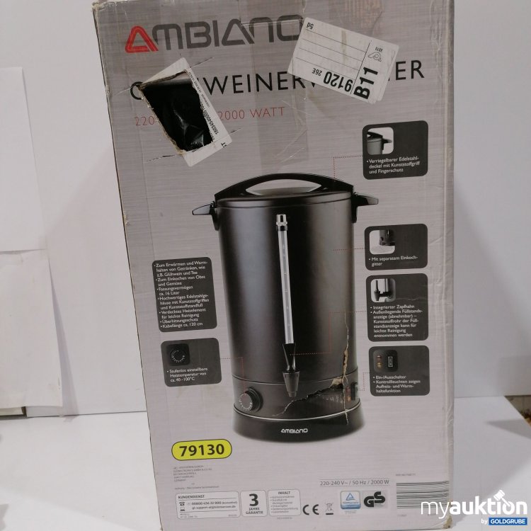 Artikel Nr. 875341 Artikel Nr. 875341: Ambiano Glüweinerwärmer 16 Füllmenge