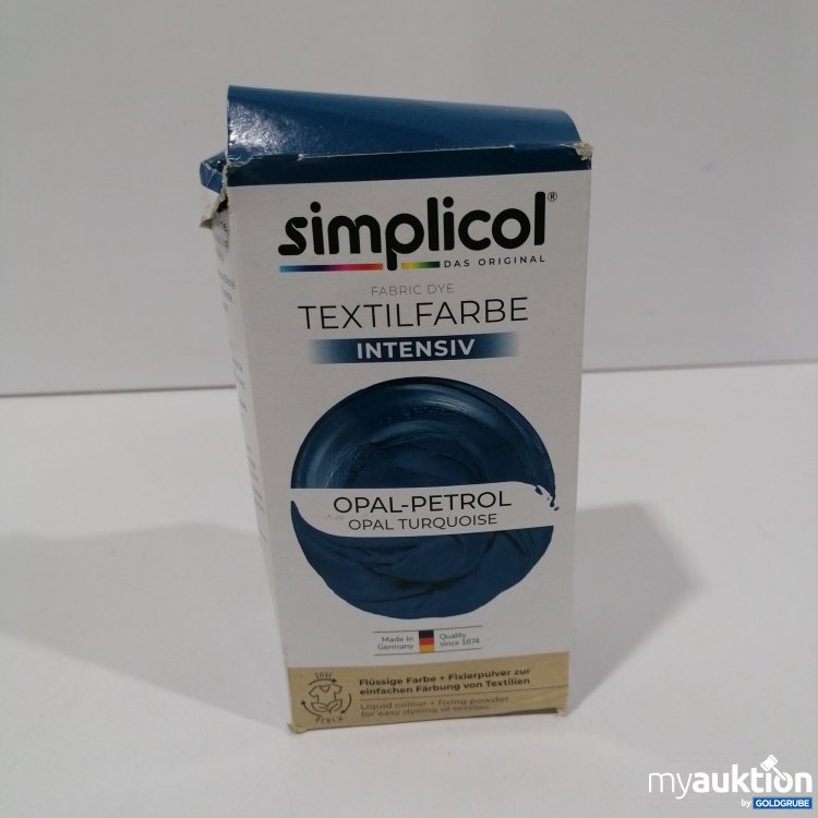 Artikel Nr. 896341: Simplicol Textilfarbe Intensiv Opal Petrol 150mlFarbe, 400g Fixierpulver