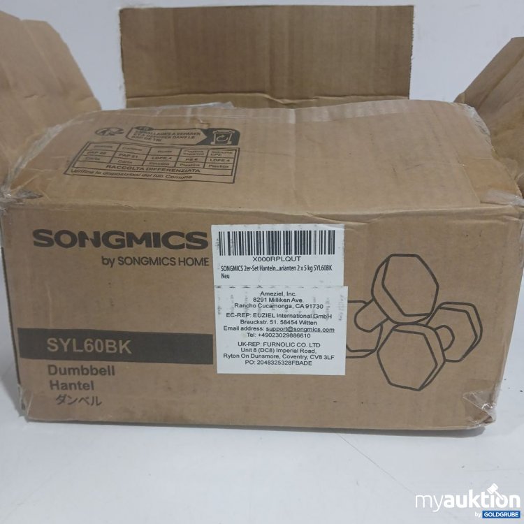 Artikel Nr. 912341: SONGMICS Dumbbell Hantel 2x5kg