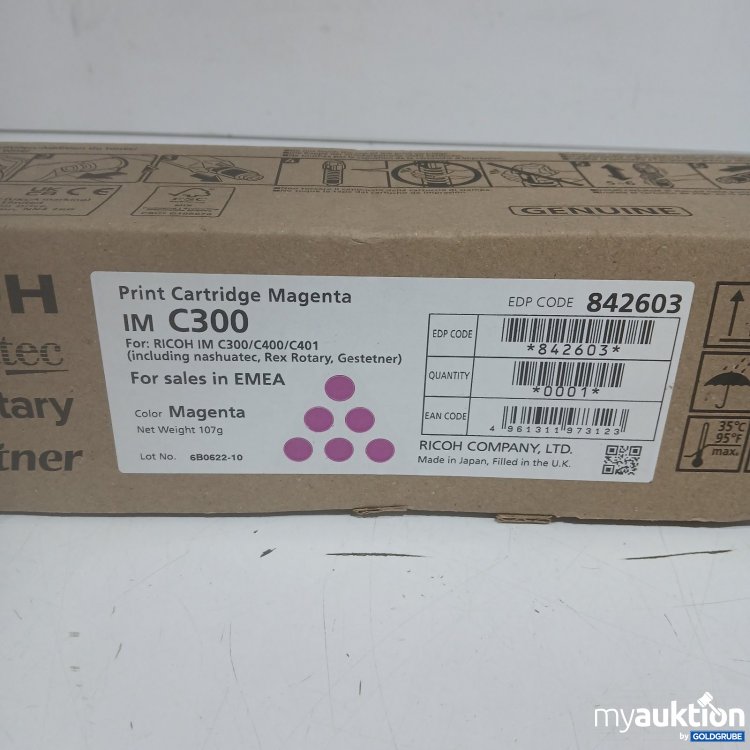 Artikel Nr. 463342 Artikel Nr. 463342: Ricoh Print Cartridge Magenta IM C300 107g