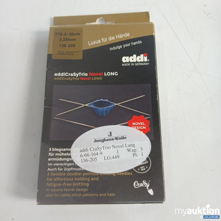 Artikel Nr. 858342 Artikel Nr. 858342: 3er Set addiCrasyTrioNovel long Nadeln 30cm