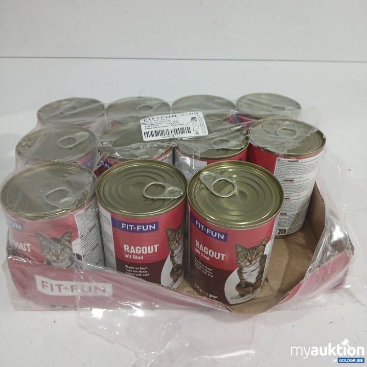 Artikel Nr. 986342: Fit+Fun Katzenfutter Ragout mit Rind 11x415g 