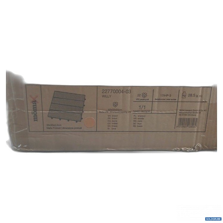 Artikel Nr. 471343 Artikel Nr. 471343: mömöx WILLY Terrassen Clickfliesen braun 62x32cm 22Stk